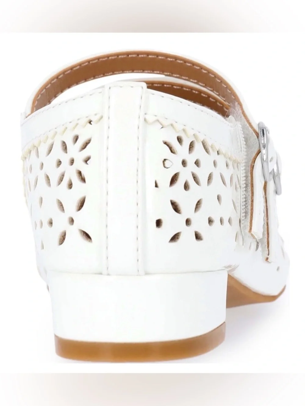 Wonder Nation Big Girls Double Strap Dress Shoes with Block Heel